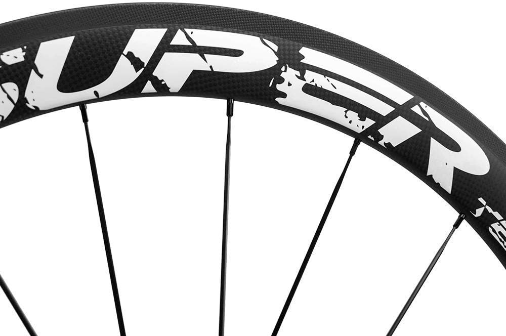 Superteam 50mm Clincher Wheelset 700c 23mm Width Cycling Racing Road Carbon Wheel Decal