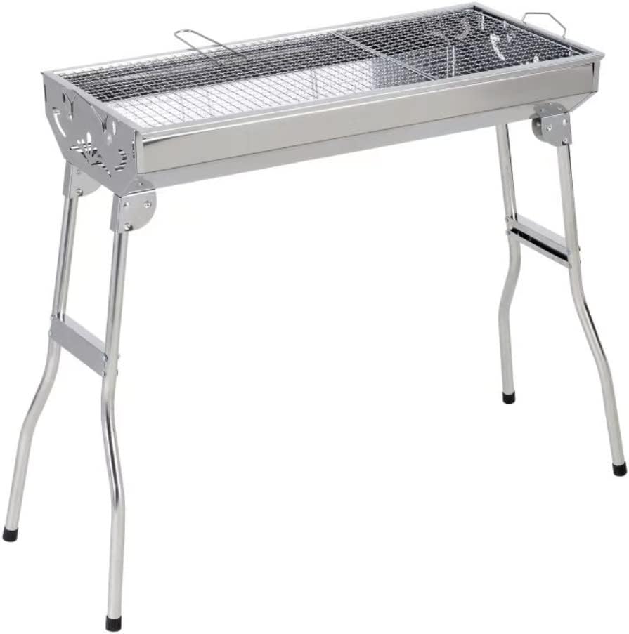 IRYZE Portable Charcoal Grill Folding Barbecue Charcoal Grill Stainless Steel Portable Lightweight Barbecue Grill BBQ Grill for Outdoor BBQ Grill for Outdoor