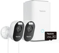 Reolink Outdoor Security Camera System, 2K Plug-in Cameras, 5G/2.4GHz Dual-band Wi-Fi, 256GB microSD Card Included, Max.512GB×2 Storage, Smart Detection, 24/7 Offline Recording, Home Hub with 2x Lumus