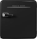 Magic Chef 17.5 in. 1.6 cu.ft. Retro Mini Refrigerator in Black, Without Freezer