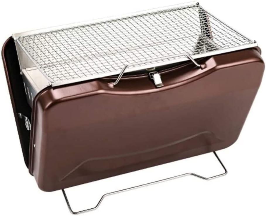 IRYZE Portable Charcoal Grill Portable Charcoal Grill Foldable BBQ Grill Outdoor Picnic Patio Backyard Travel Beach Wild Cooking BBQ Grill for Outdoor (Color : B)
