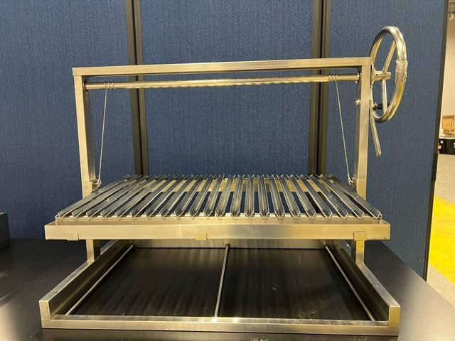 Santa Maria Grill Built in BBQ Cooking Grill -Argentine Barbecue V grate adjustable height