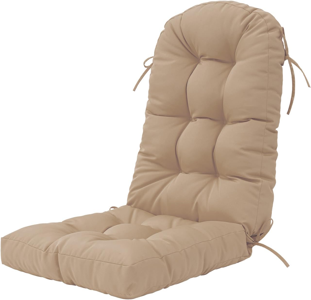 Outdoor Rocking Chair Cushion Set of 4 for Adirondack Chair, High Back Patio Outdoor Seat Chair Cushion 49x19in,Beige