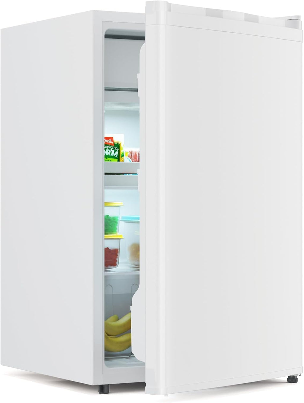 4.3 Cu.Ft Mini Fridge with Freezer – Compact Single Door Refrigerator w/Adjustable Thermostat | Energy-Efficient & Low Noise, Ideal for Bedroom, Office & Dorm