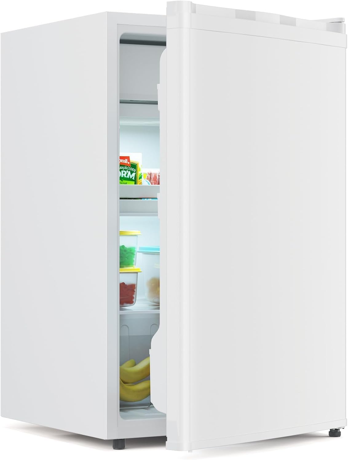 4.3 Cu.Ft Mini Fridge with Freezer – Compact Single Door Refrigerator w/Adjustable Thermostat | Energy-Efficient & Low Noise, Ideal for Bedroom, Office & Dorm