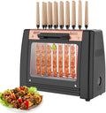 Electric Rotation Barbecue Grill, 360° Automatic Rotation Kebab Machine,16 Skewers Rotisserie BBQ Grill Rack, Portable Picnic Bbq Grill for Party And Cookout Home