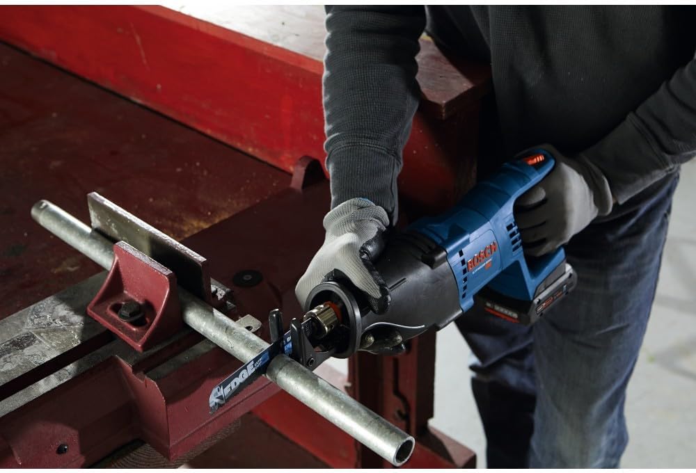 BOSCH GXL18V-501B25 18V 5-Tool Combo Kit with 2-In-1 Bit/Socket Impact Driver/Wrench, 1/2 In. Hammer Drill/Driver, Reciprocating Saw, Circular Saw, LED Worklight and (2) CORE18V 4 Ah Compact Batteries