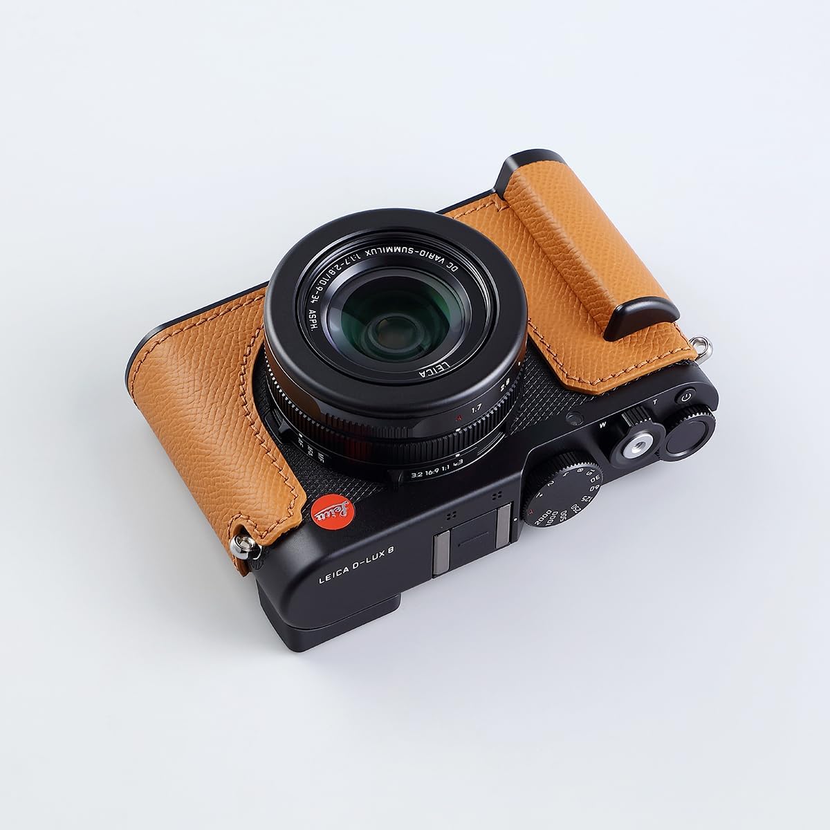 Camera Half Case for Leica D-LUX 8, Vintage Metal Genuine Leather Instant Camera Protective Cases Stylish Portable Shockproof (Blue S)