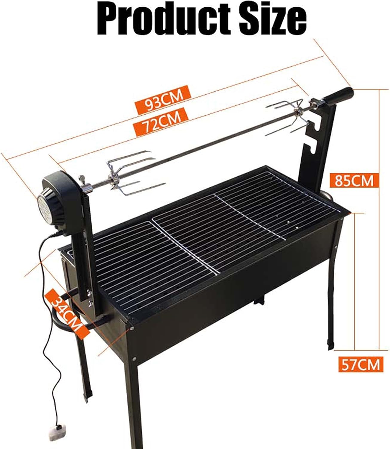 Automatic Household Barbecue Grill with Rotating Motor Roast Lamb Leg Stove, Outdoor Rotating Barbecue Grill Stainless Steel Barbecue Grill