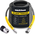 Active 75' Pressure Washer Hose Compatible with gas and electric pressure washers (M22-14mm) Kink resistant, flexible steel braided power washer hose, max operating spec of 4000 PSI & 12 GPM and 212°F