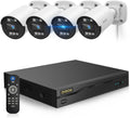 《5MP Super HD & 80ft IR Night Vision》Wired Security Camera System Outdoor, CCTV Cameras Systems with AI Human Motion Detection, Home Video Surveillance DVR Kits