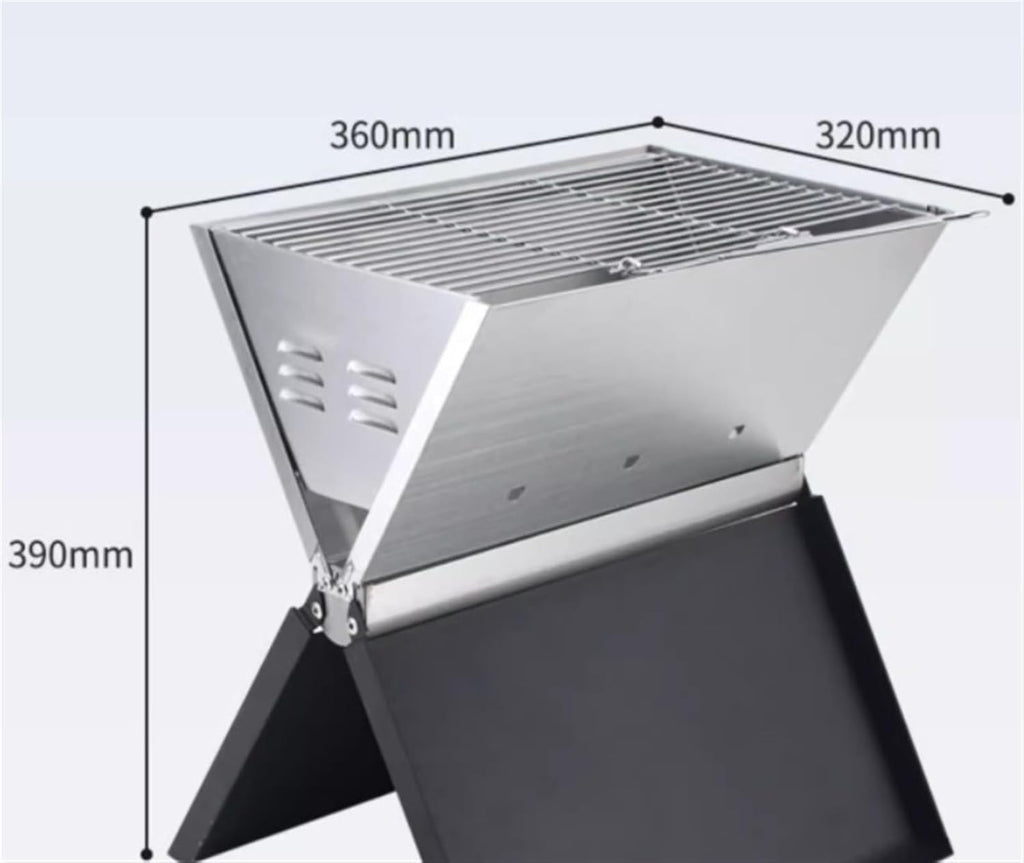 Portable Charcoal Grill Outdoor Portable Barbecue Grill Stainless Steel Folding Charcoal Grills for Campaing BBQ Grill for Outdoor