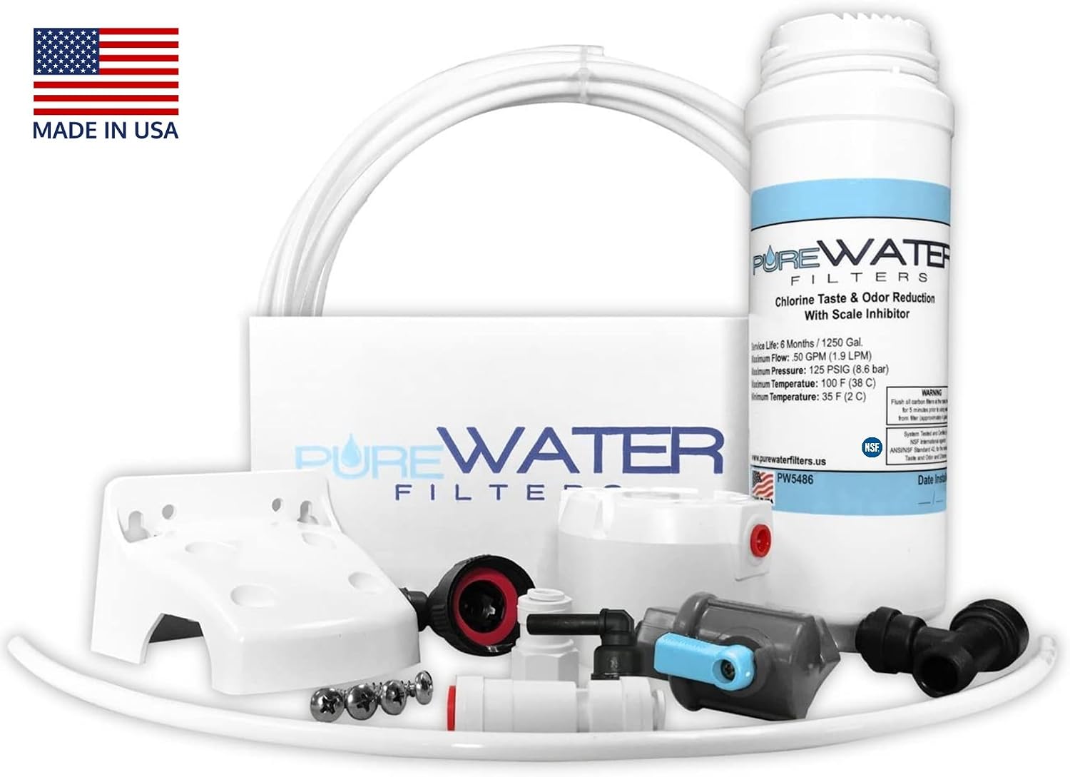 PureWater Filters Direct Water Line Plumb and Filter Kit with Keurig K2550 Plumbed Single Serve Commercial Coffee Maker and Tea Brewer