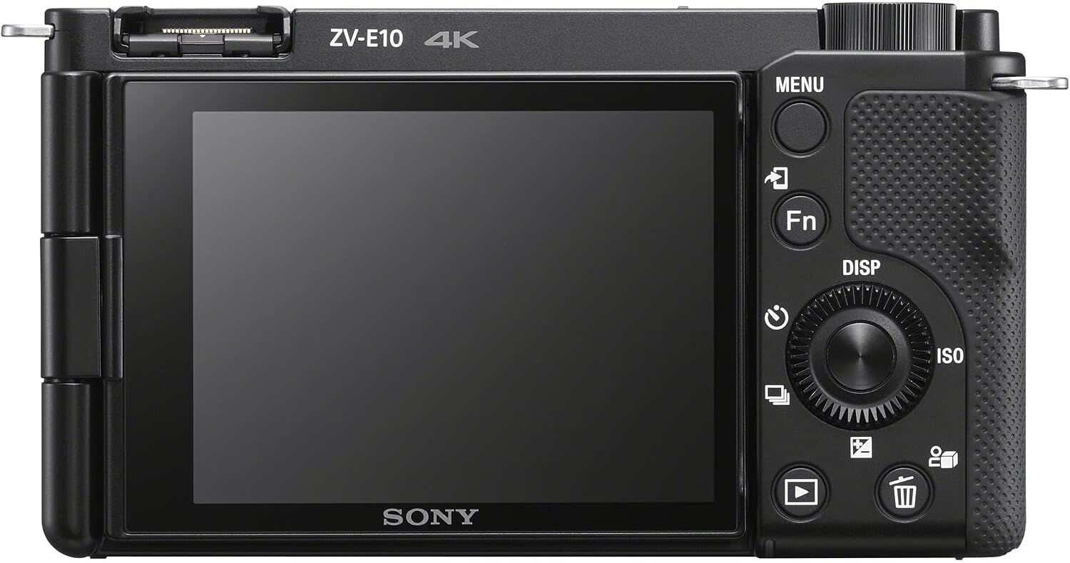 Sony ZV-E10 Mirrorless Camera Kit with 16-50mm II Power Zoom Lens (Black) | APS-C Sensor | Compact Creator Tool + 64GB Card + Bag + Card Reader + HDMI Cable + Flex Tripod + Hand Strap + More