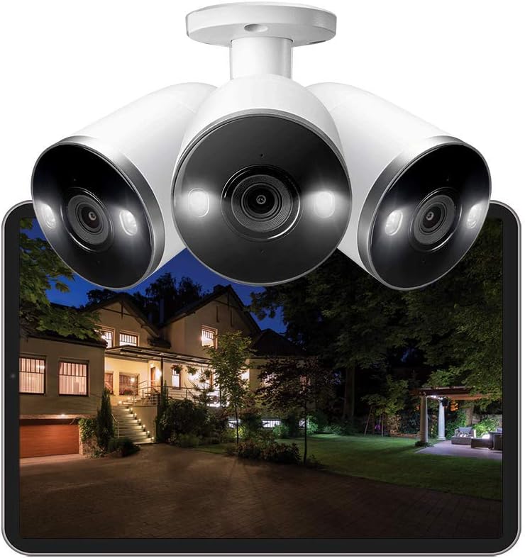 Lorex 4K Security Camera System, Fusion 16-Channel 3TB NVR with 8 Indoor/Outdoor Wired IP POE Metal Smart Deterrence Cameras, Motion Detection