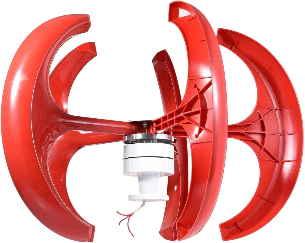 100W/200W/300W Vertical Wind Turbine Generator Kit, 12V Wind Power Generator With 5 Nylon Fiber Blades & Permanent Magnet Alternator For Home Use(300w)