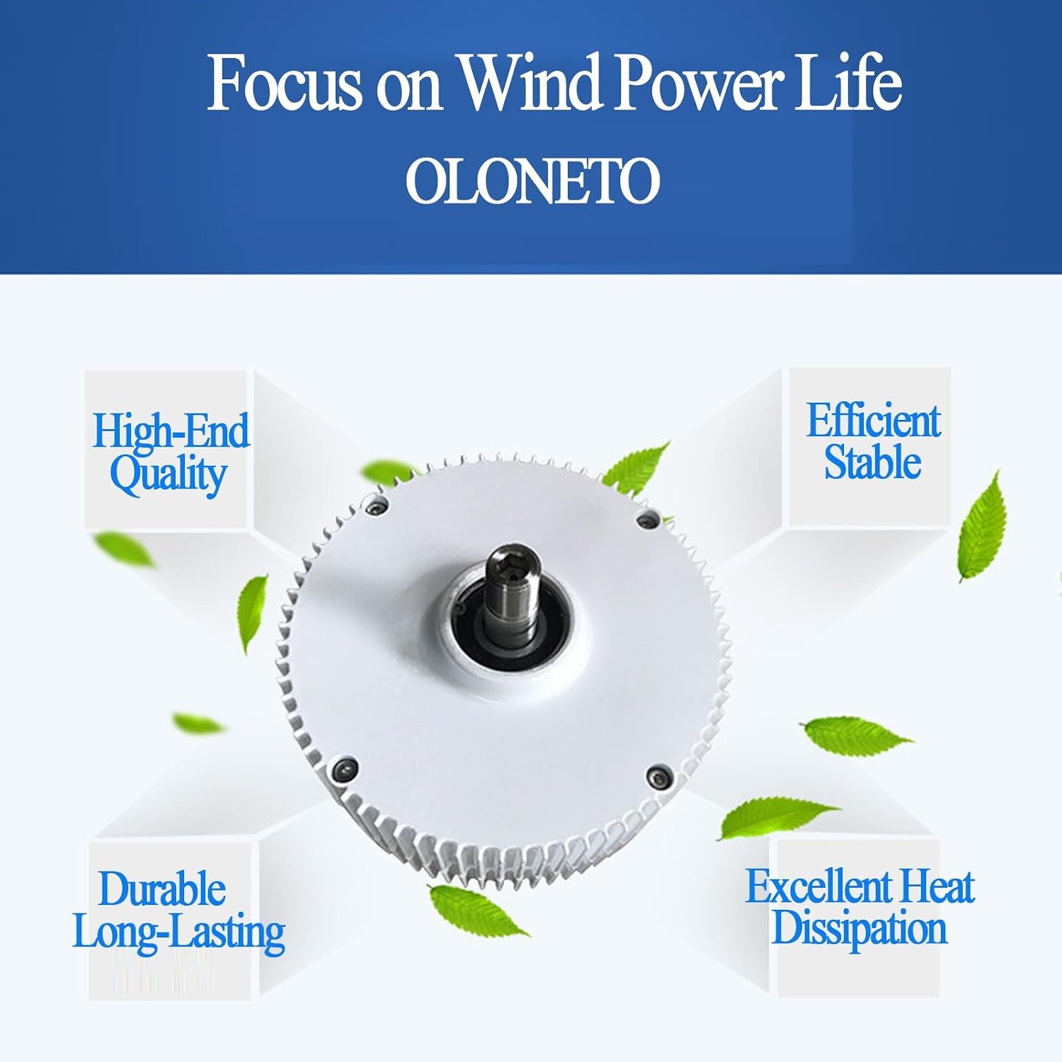 500W 600W 24V/48V Output Small Permanent Magnet Generator, Pure Copper Wire High-Torque For Wind Turbines & Off-Grid Power Lighting Generator(500W,24V)