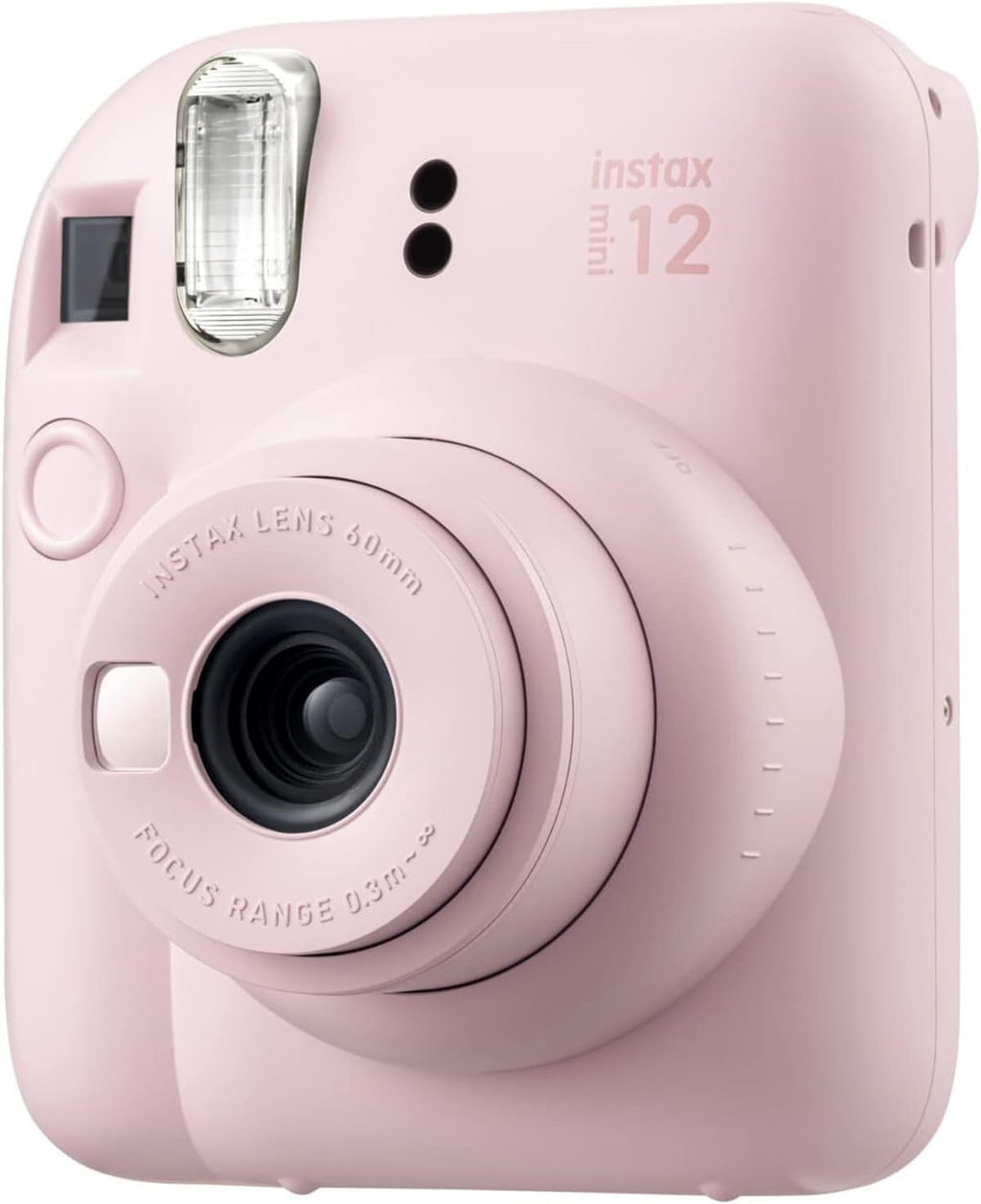 Fujifilm Instax Mini 12 Instant Camera Bundled with Instax Mini Instant Films (2 Twin Packs) and BuzzPhoto Microfiber Cleaning Cloth (Blossom Pink)