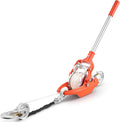 VEVOR Rope Puller, 6614 lbs Pulling Capacity, Heavy Duty Ratchet Power Puller Tool with 35 ft of 0.3 in Diameter Rope & 2 Hooks, Come Along Winch for Tree Felling, Moving Boats, Road Recovery