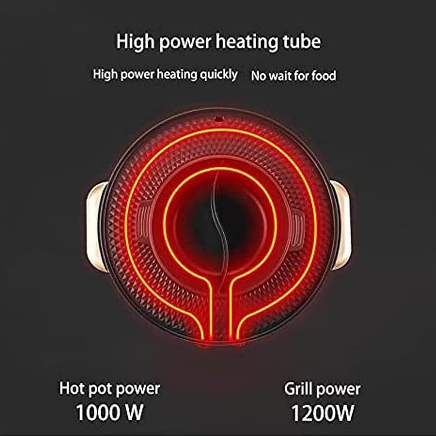 Large Household Electric Hot Pot with Grill, Soup Pot and Korean BBQ, Non-stick Coating, Easy to Clean, For 7-10 People to Enjoy, 2200 W