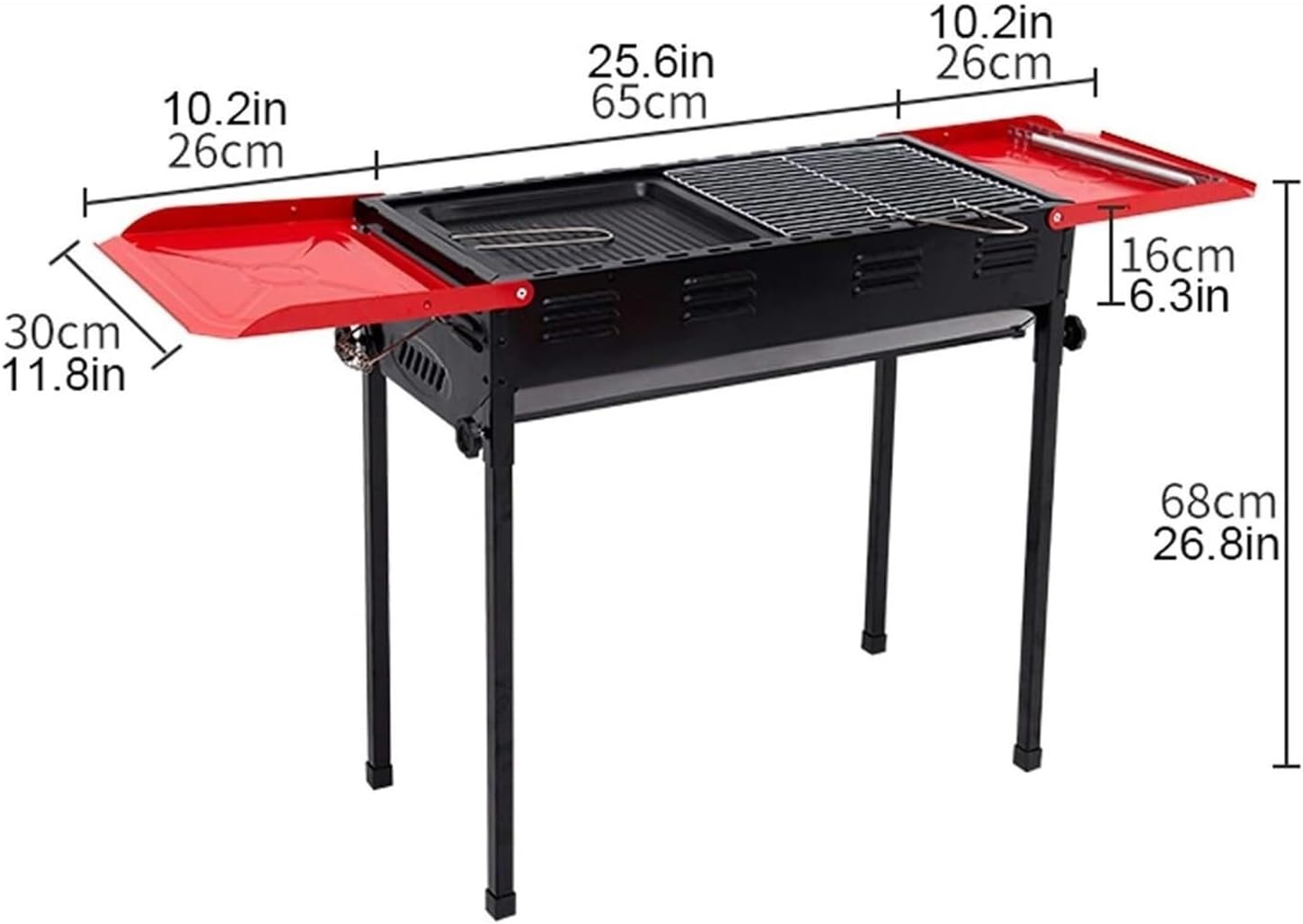 Portable Charcoal Grill Stainless Steel Charcoal Barbecue Grill Folding Portable Grill for Outdoor Picnic Backyard BBQ Grill for Outdoor