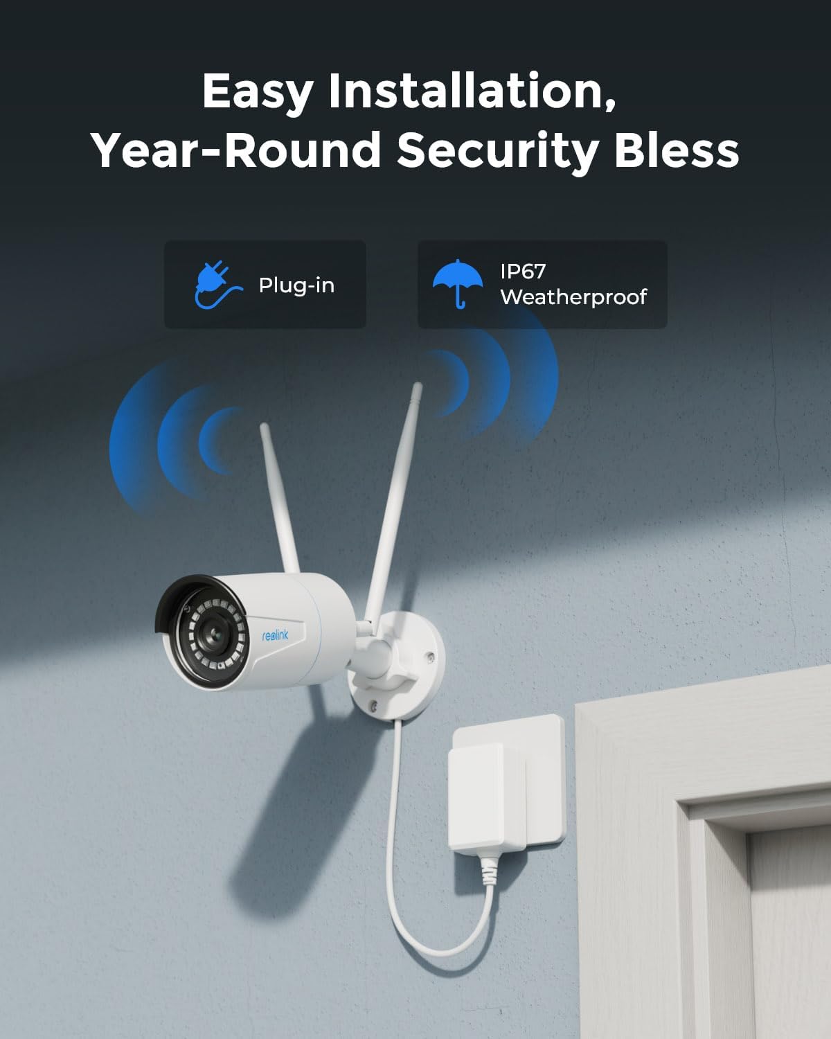 REOLINK 5MP Security Camera System, 5/2.4GHz Dual-Band Wi-Fi, 16CH NVR with 1TB HDD, Expandable to 8TB, Full Metal Material Plug-in Cameras, Smart Detection, 24/7 Recording, RLK12-500WB4