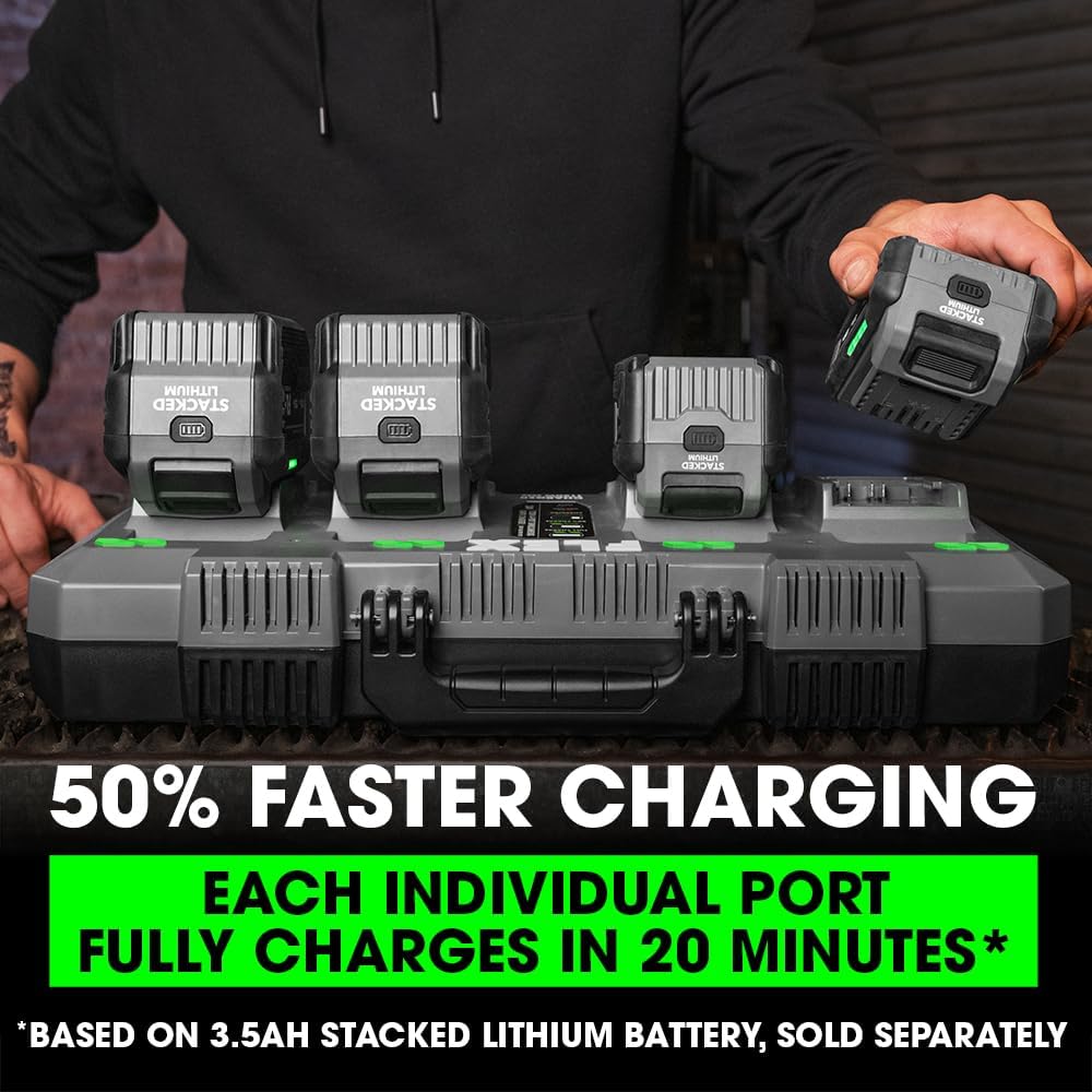 FLEX 24V 1120W 4-Port Simultaneous Lithium-Ion Battery Rapid Charger (280W Per Port) - FX0451-Z