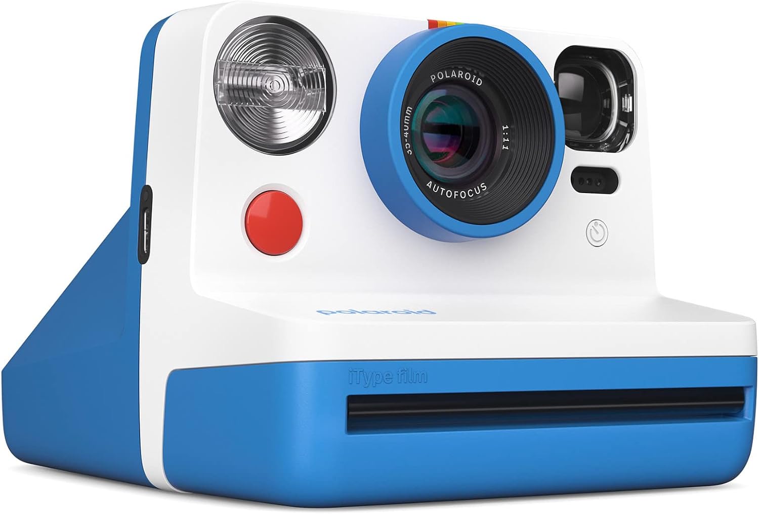 Polaroid Now 2nd Generation I-Type Instant Film Camera (Blue), Shoot and Print Bundle with Magnetic/Hanging Photo Frames and Black & White Film Instant Film (8 Exposures) (3 Items)