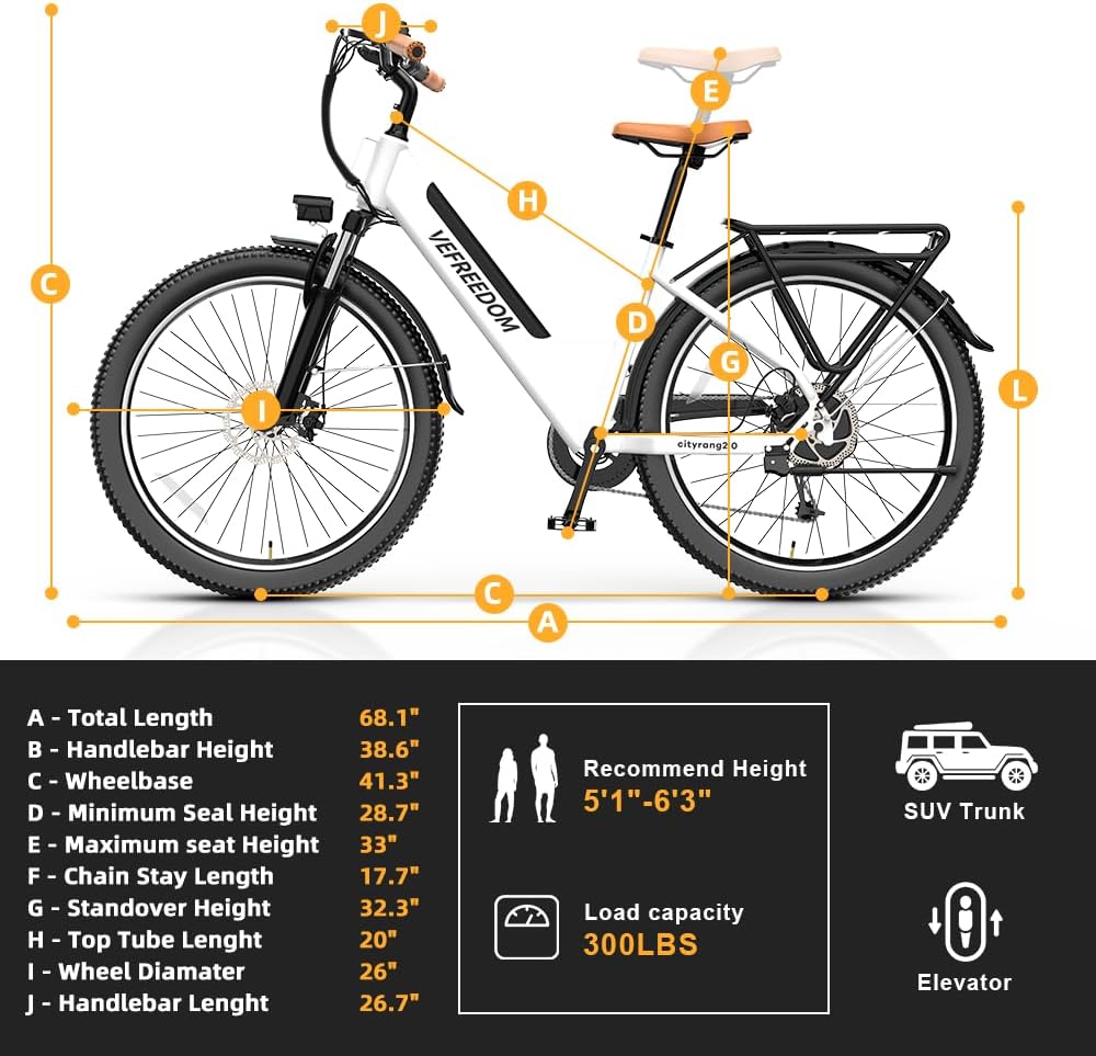 1000W/1500W Peak Electric Bike for Adults,up 80 Miles Removable Battery Ebike, 26/24''' UL Certified Electric Mountain E Bike,Adult Electric Bicycles for Commute Beach Snow