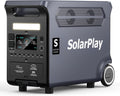 SolarPlay Portable Power Station, 3600W Power Station LiFePO4 Battery Solar Generator for Home Backup, Power Outages, and Camping