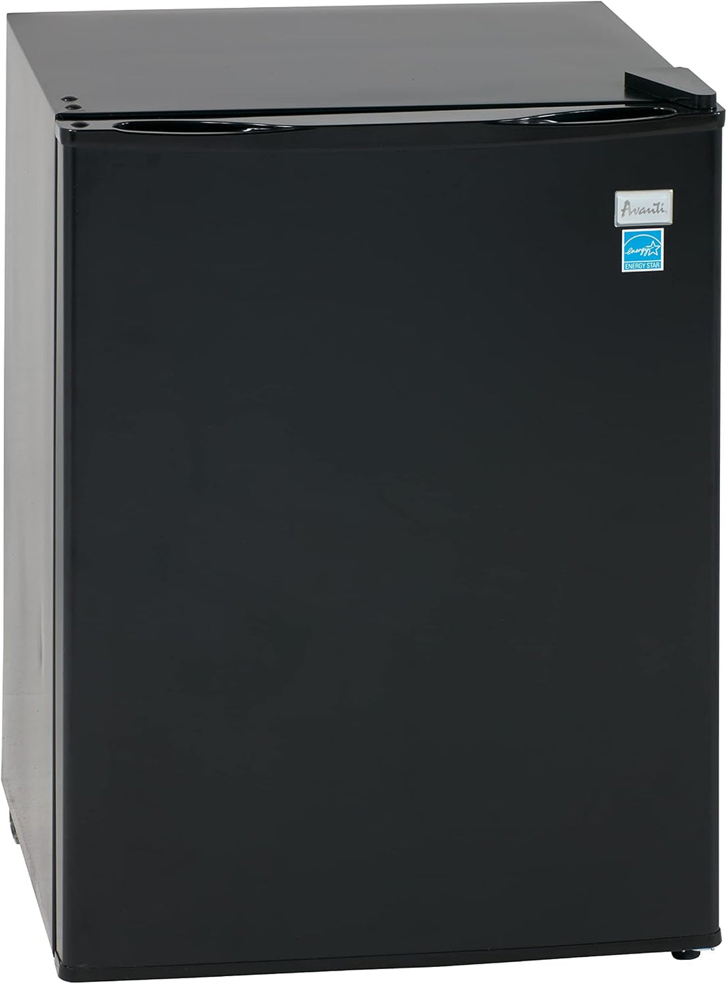 Avanti Mini Fridge Compact Refrigerator for Home Office or Dorm, Features Single Reversible Door Removable Shelves Automatic Defrost and Adjustable Temperature Control, 2.4-Cu.Ft, Black