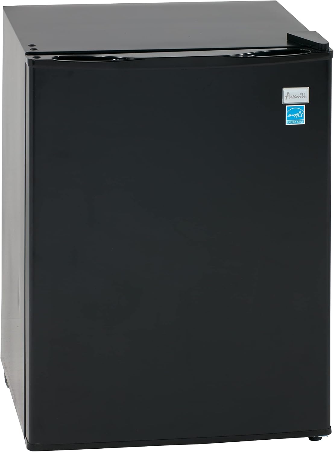 Avanti Mini Fridge Compact Refrigerator for Home Office or Dorm, Features Single Reversible Door Removable Shelves Automatic Defrost and Adjustable Temperature Control, 2.4-Cu.Ft, Black