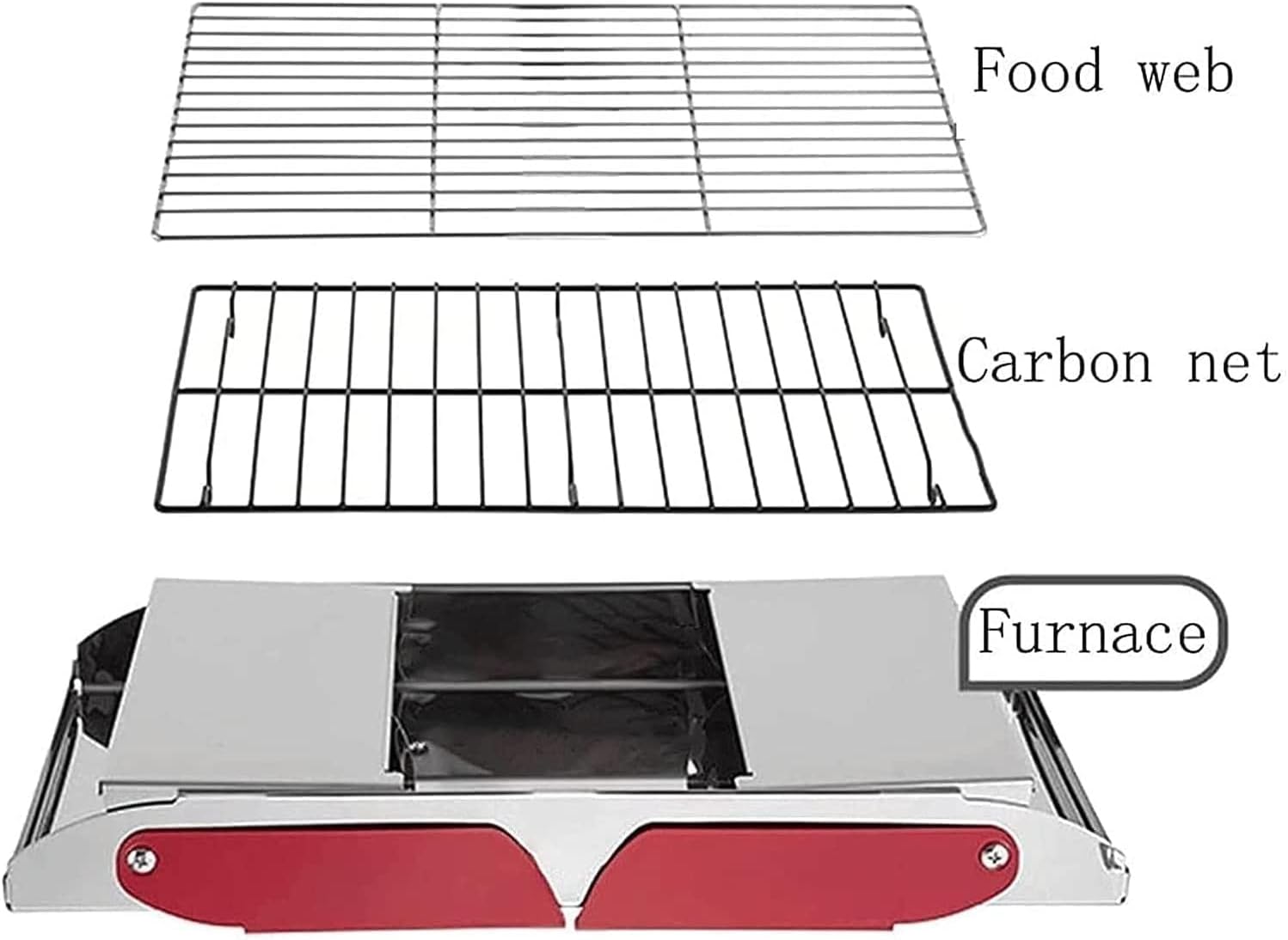 IRYZE Portable Charcoal Grill Portable Charcoal Grill Stainless Steel Folding Grill Tabletop Outdoor BBQ Grill For Picnic BBQ Grill for Outdoor