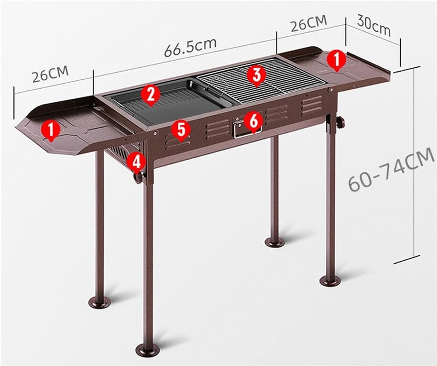 Portable Charcoal Grill Outdoor Charcoal Grill Stainless Steel Portable Folding Camping Grill for Picnic Stove BBQ Grill for Outdoor