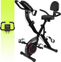 Indoor Exercise Bike Stationary Bikes for Home with 16-Level Magnetic Resistance, Lightweight Foldable Cycling Bike with 70% Pre-Assembled, 260 LBS Capacity, Flywheel of 5.5 LBS for Quiet Home Workout