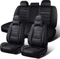 Fit for Toyota Tacoma 2004-2025 Custom Seat Covers, PU Leather Car Seat Covers, Full Coverage Protection, Thick Cushioning Seat Protectors(Luxury Full Set/Black)