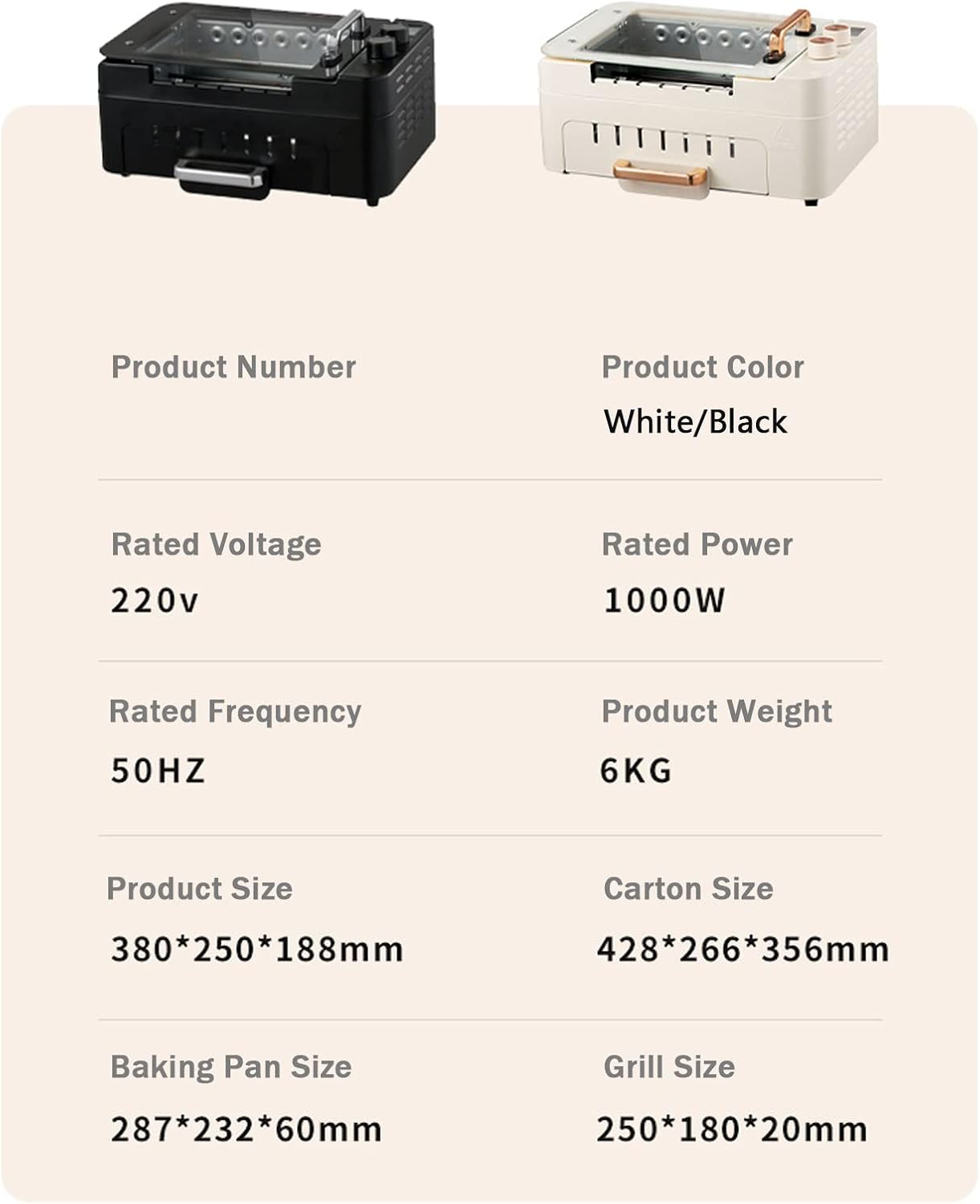 Multipurpose Hot Plate Grill Double Layer, Smokeless Electric Grill, 1000W Health BBQ Grill with Adjustable Temperature, Drip Tray, Easy Clean Table Barbecue Grill for Outdoor Indoor Barbecue,Black