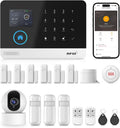 PGST Wireless Home Security System, 17-Piece Kit, Outdoor Camera, Phone APP Alert, Door Sensor, Siren, Remote, Motion Detector, Compatible with Alexa (103-D-T53)
