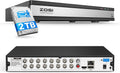 ZOSI H.265+ Full 1080P 16 Channel Hybrid 4-in-1 Surveillance CCTV DVR with 2TB HDD for 960H,CVI,TVI,AHD Home Surveillance Cameras,with Remote View,Motion Detection