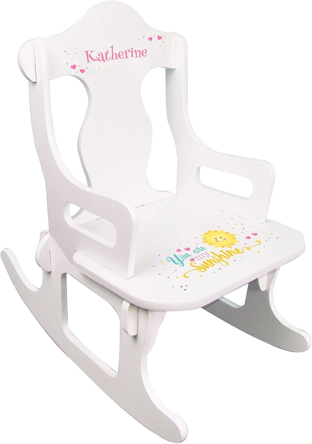 My Bambino Personalized Wooden Rocking Chair for Kids | Child's Puzzle Rocking Chair (You are My Sunshine) | Custom Name Toddler Chair | Baby Shower & Birthday Gift