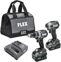 2 Tool Combo Kit,Hammer Drill w/Turbo & Eject Impact Drvr