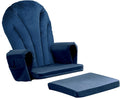 ANMINY 5pcs Glider Rocker Replacement Cushions Set - Thickened Velvet Glider Rocking Chair Cushions with 29 inch High Backrest & Side Pockets for Indoor Nursery, Washable & Non Slip, Blue