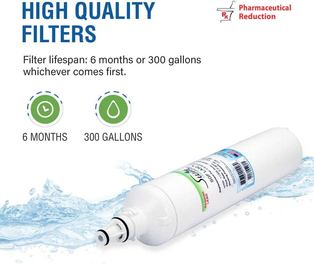 Swift Green Filters SGF-LA50 Rx Compatible Refrigerator Water Filter for LT600P, 5231JA2006A, 46-9990, EFF-6003A, EFF-6004A, Made in USA (6 Pack)
