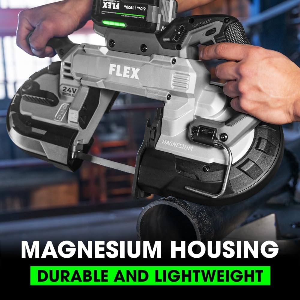 FLEX 24V Brushless Cordless 5-Inch Deep Cut Band Saw Tool Only, Battery and Charger Not Included - FX2351-Z