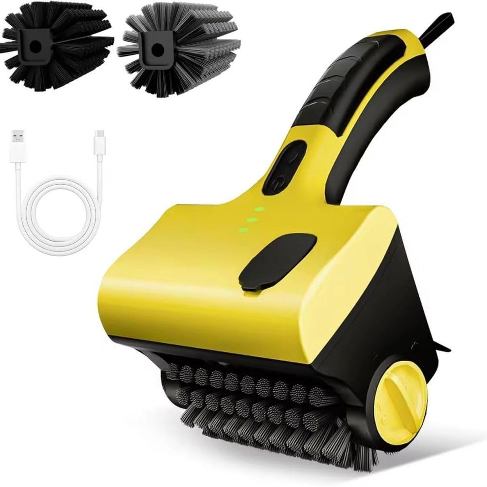 Grill Cleaner, Electric Grill Brush Cordless Rechargeable BBQ Tool Cleaning Scrub for Camping Barbecue Kitchen Tiles