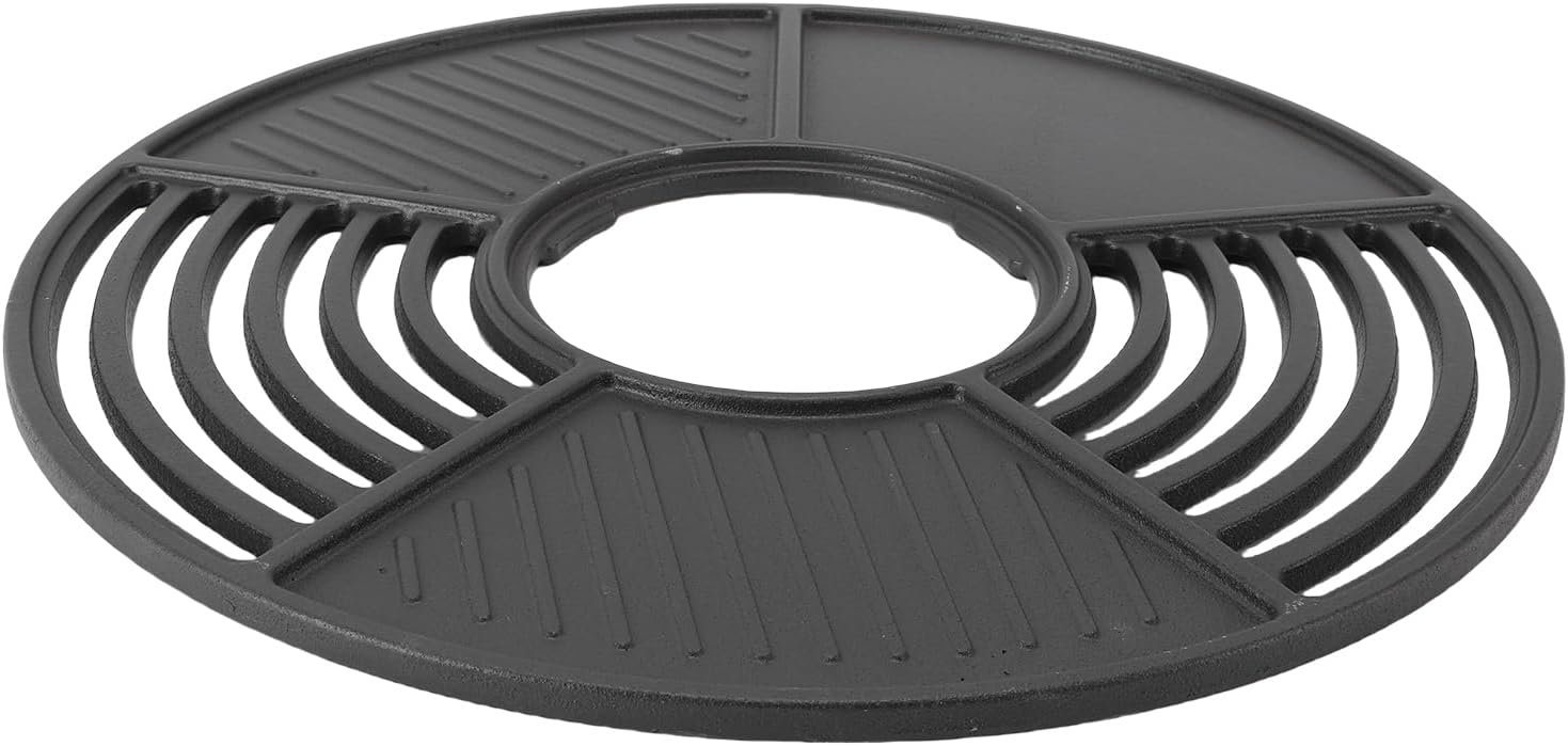 42cm / 16.54in Griddle, Round BBQ Grill Plate, Cast Iron Cooking Grill Grate Griddle Plate for Indoor Outdoor
