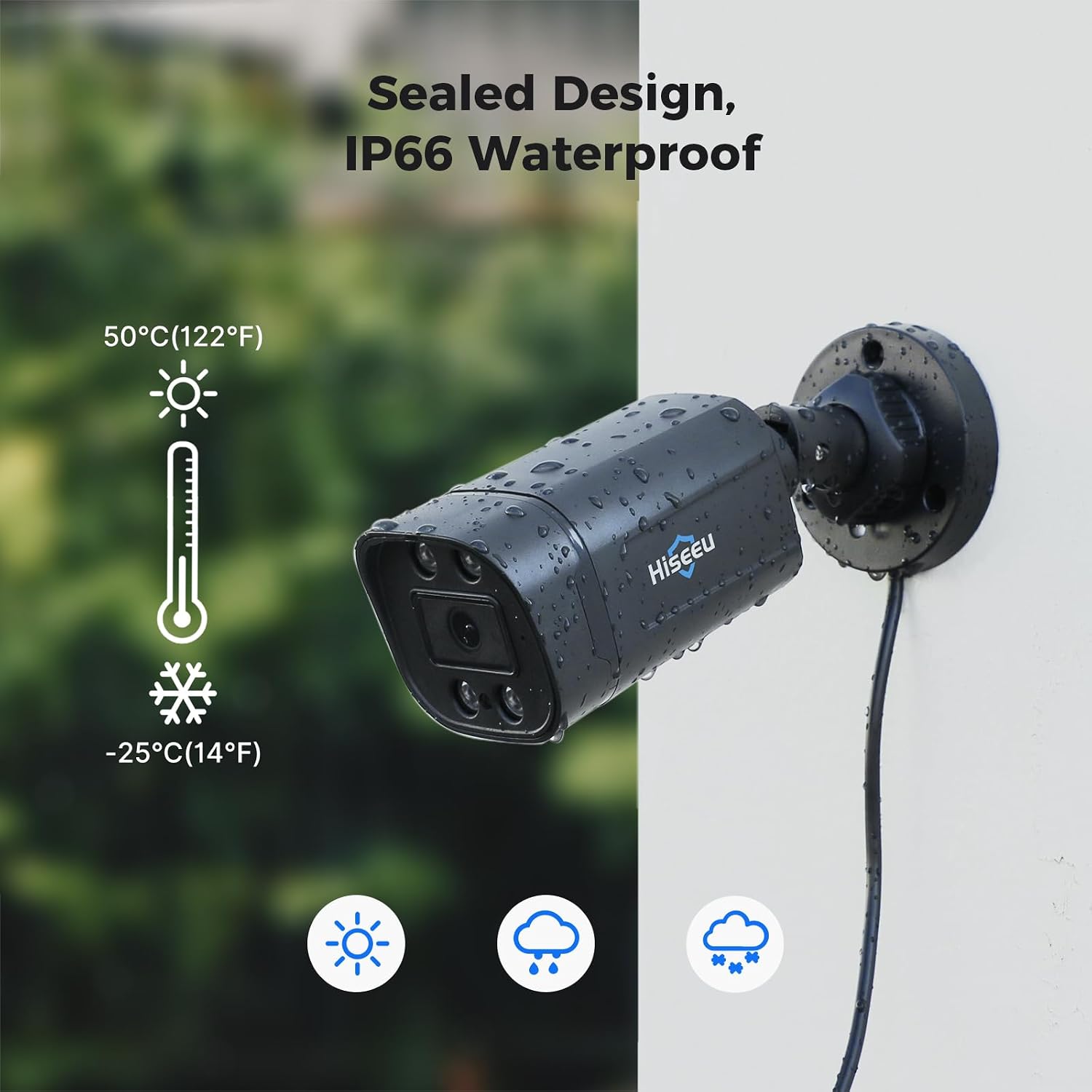 Hiseeu 3K 8ch Wired Security Camera System with Audio,Alarm Spotlight,AI Vehicle/Human Detection,3TB HDD,Home CCTV System,8PCS Security Cameras,5MP Surveillance DVR KIt Outdoor&Indoor,24/7 Record