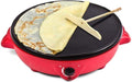 Electric Grill Indoor Electric Teppanyaki Grill Table Hot BBQ Plate for Kitchen Dinner Party Camping Festival Cooking 1100W (Color : Red)