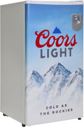 Coors Light Refrigerator - 3.2 Cubic Feet Capacity, White, Mini Fridge For Kitchen, Bedroom, Office, Dorms, Cuarto, Cool Storage For Wine, Beverages, Compact Free Standing, Neveras Pequeñpara