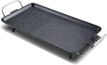 Grill for Outdoor Electric Smokeless Indoor Grill with Non-Stick Cooking Surface and Adjustable Temperature Knob Multifunctional Barbecue Tray，1355W，Black Barbecue Grill